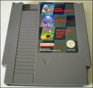 super mario bros tetris nintendo world cup cartriage