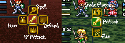 Lufia 2: The Rise of the Sinistrals battle screenshot